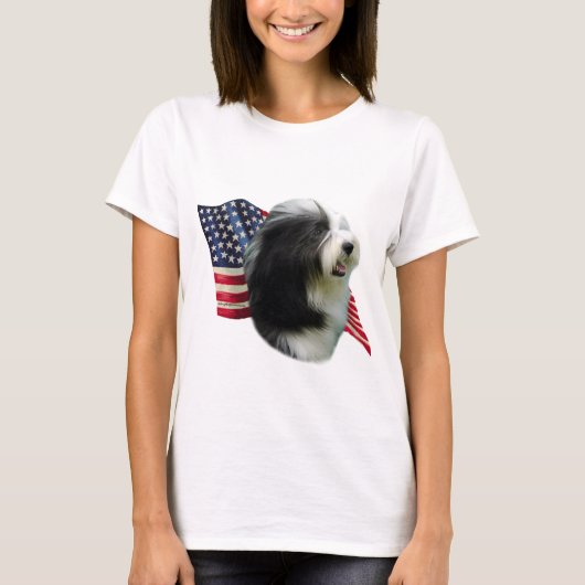ひげ付きコリー国旗 Tシャツ (正面)