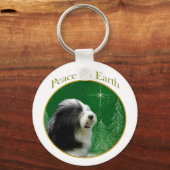 ひげ付きコリー平和 キーホルダー (正面)