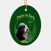 ひげ付きコリー平和 セラミックオーナメント (右)