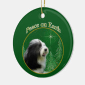ひげ付きコリー平和 セラミックオーナメント (左)