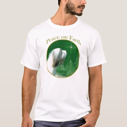 ひげ付きコリー平和 Tシャツ (正面)