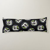 ひげ付きコリー絵を描ベアディブラックの可愛いドッグアート ボディピロー (裏面)