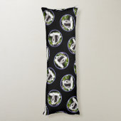 ひげ付きコリー絵を描ベアディブラックの可愛いドッグアート ボディピロー (裏面 (縦))