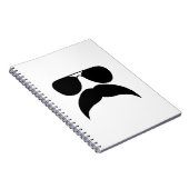 ひげ付きサングラス – 背景色を選択 ノートブック (右側)