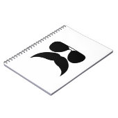 ひげ付きサングラス – 背景色を選択 ノートブック (左側)