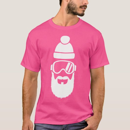ひげ付きスキーゴーグル Tシャツ (正面)