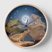 ひげ付きドラゴンウォールクロック 壁時計 (正面)