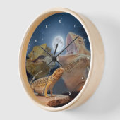 ひげ付きドラゴンウォールクロック 壁時計 (傾斜)