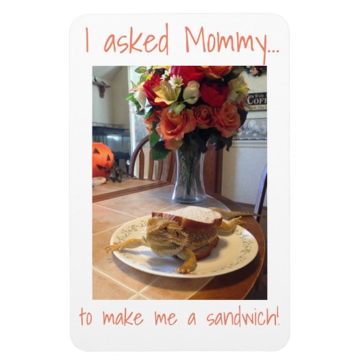 ひげ付きドラゴンサンドイッチマグネット マグネット (縦)