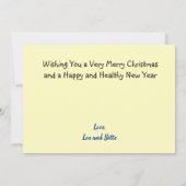 ひげ付きドラゴンズフラットホリデーカード シーズンカード (裏面)