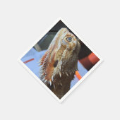 ひげ付きドラゴンナプキン スタンダードカクテルナプキン (角)