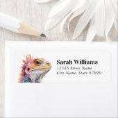 ひげ付きドラゴンリザード差出人住所ラベル ラベル (インサイチュ)