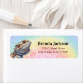 ひげ付きドラゴンリザード差出人住所ラベル ラベル (インサイチュ)