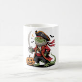 ひげ付きドラゴン海賊ハロウィーンアート コーヒーマグカップ (中央)