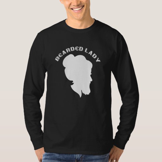 ひげ付きレディヴィンテージサーカスひげ付きレディーコスチュームP Tシャツ (正面)