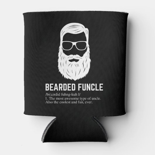 ひげ付き関数おもしろいおじの定義 缶クーラー (正面)