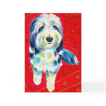 ひげ付きCollie Greeting Card、封筒を含む
