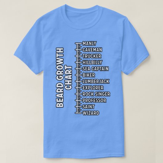 ひげ伸びグラフ3 Tシャツ (デザイン正面)