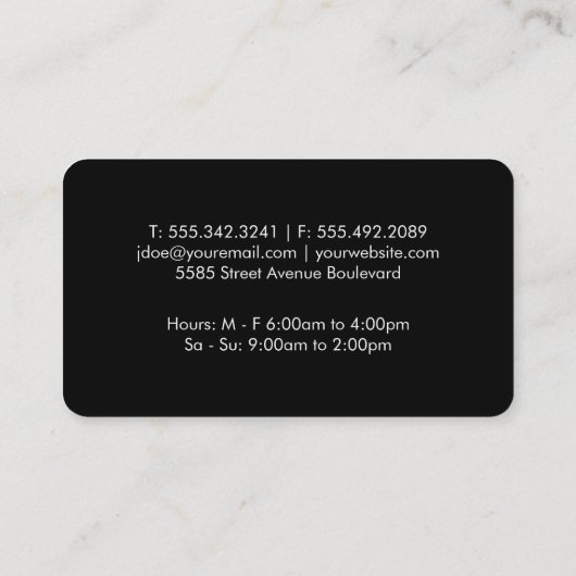 ひげ及びひげ 名刺 (裏面)