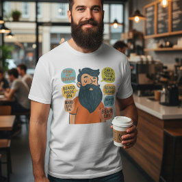 ひげ好きのための面白いデザイン Tシャツ