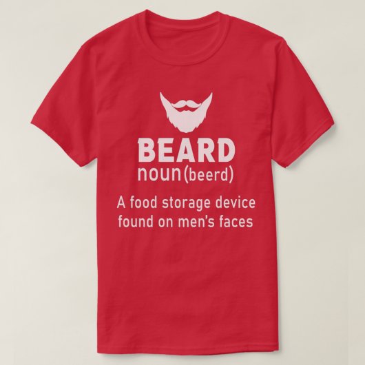 ひげ定義フードストレージデバイスが見つかった Tシャツ (デザイン正面)