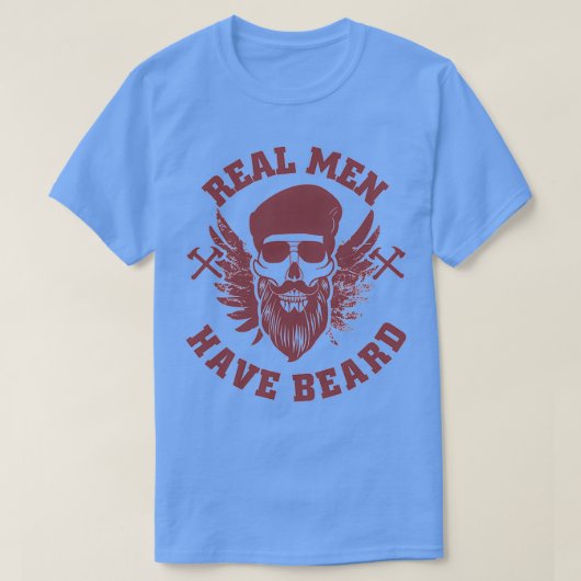 ひげ実在男ひげデザインひげw tシャツ (デザイン正面)