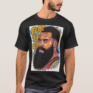 ひげ巨人スニーカーのギャングの神を恐おもしろいれる Tシャツ