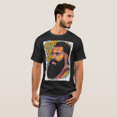 ひげ巨人スニーカーのギャングの神を恐おもしろいれる Tシャツ (正面フル)