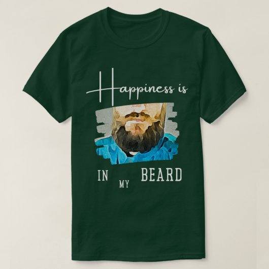 ひげ幸せ2 Tシャツ (デザイン正面)