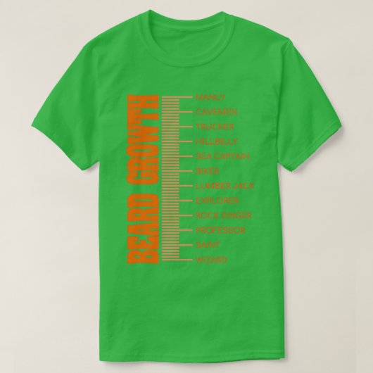ひげ恋人ひげグラフひげ成長クラシックTシャツ Tシャツ (デザイン正面)