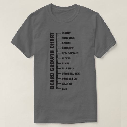 ひげ成長グラフクラシックのTシャツ Tシャツ (デザイン正面)