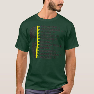 ひげ成長スケール測定 Tシャツ