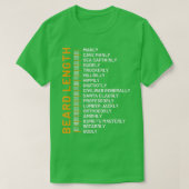 ひげ成長チャートひげ長さ線ひげ長さ Tシャツ (デザイン正面)