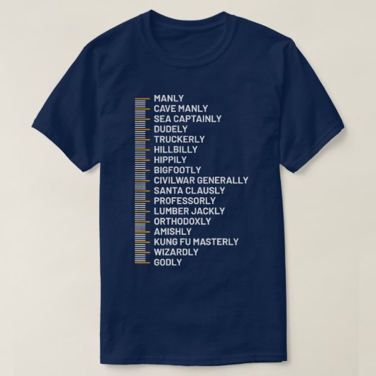 ひげ成長チャートひげ長さ線ひげ長さ Tシャツ (デザイン正面)
