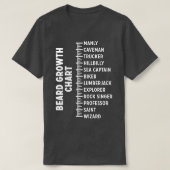 ひげ成長図7 Tシャツ (デザイン正面)