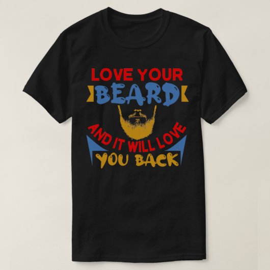 ひげ持ち及び理容師の贈与 Tシャツ (デザイン正面)
