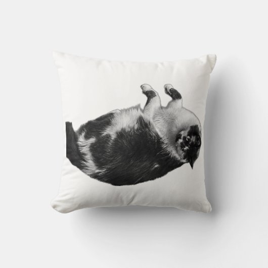 ひげ撚り猫枕 クッション (正面)