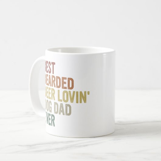 ひげ最高のビアローヴィンの犬のパパ コーヒーマグカップ (正面左)