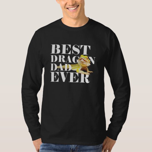ひげ最高の付きドラゴンパパEver Shirt Beardies Reptil Tシャツ (正面)
