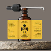 ひげ油ラベルマスタードメンズ製品パッケージ ラベル