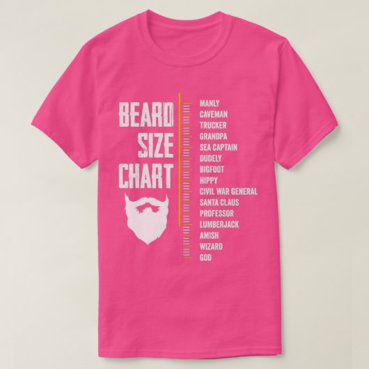 ひげ測定チャートひげ長さおもしろいGr Tシャツ (デザイン正面)
