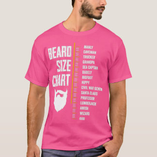 ひげ測定チャートひげ長さおもしろいGr Tシャツ