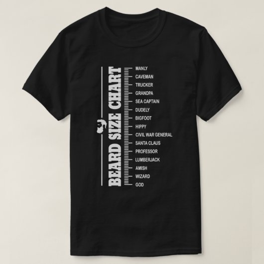 ひげ測定チャートひげ1 Tシャツ (デザイン正面)