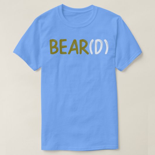 ひげ熊ひげおもしろいひげ Tシャツ (デザイン正面)