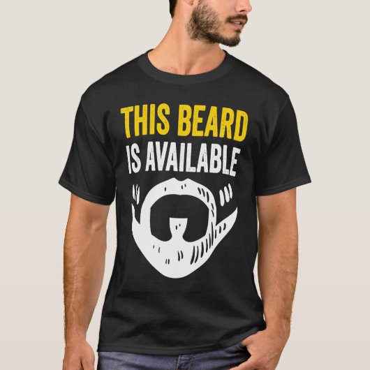 ひげ独身ののある男 Tシャツ (正面)