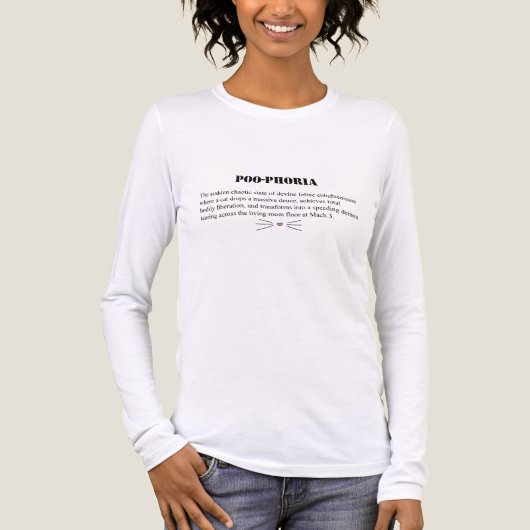 ひげ猫のうんち恐怖症 トライブレンドTシャツ (正面)