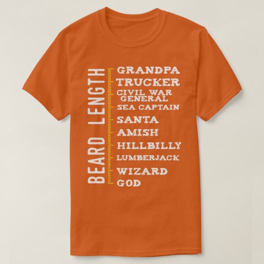 ひげ男性顎鬚の長さ1 Tシャツ (デザイン正面)