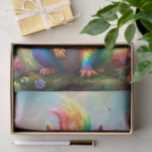 ひげ疑問に思の声:虹の一角リス 薄葉紙 (ギフト)