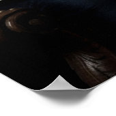 ひげ疑問に思猫:デジタル猫ポートレート ポスター (角)