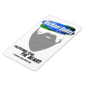 ひげ磁石を恐れる(4x5in) マグネット (左側)